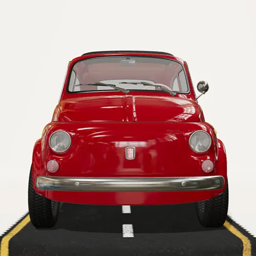 3d fiat 500 modelling rendering real time web browser configurator fst studio marche italy