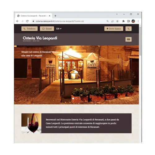 osteria via leopardi web responsive worpress site web design jquery javascript mobile content post blog fststudio