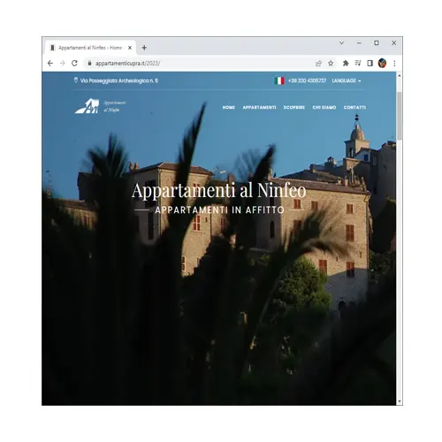 Appartmenti al ninfeo fststudio.com sito web
